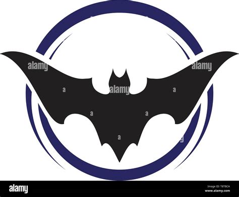 Bat wing black symbol logo Stock Vector Image & Art - Alamy