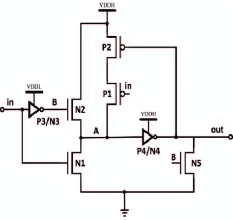 Proposed level shifter | Download Scientific Diagram