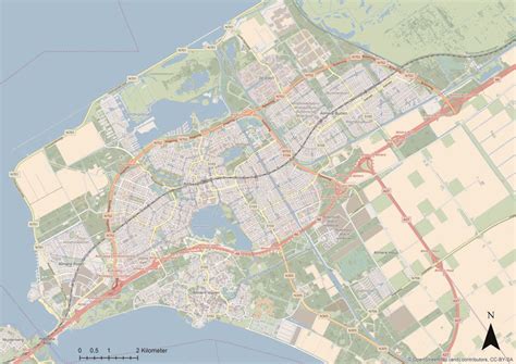 Almere map, # OpenStreetMap contributors, 11/2017. Retrieved from ...