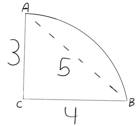 geometry - How to calculate the radius of the curved side of a triangle ...