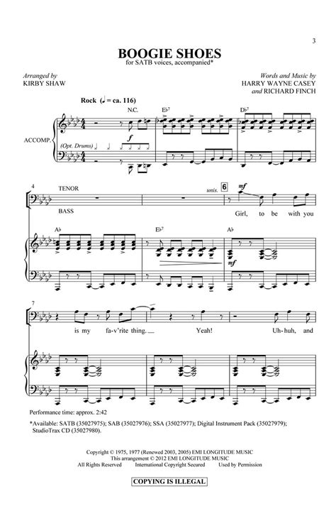 Boogie Shoes Sheet Music by Kirby Shaw (SKU: 35027975) - Stanton's ...