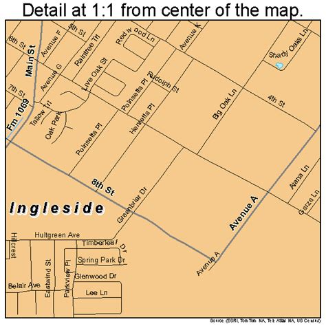 Ingleside Texas Street Map 4836008