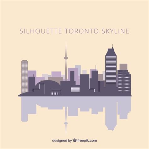 Free Vector | Skyline silhouette of toronto