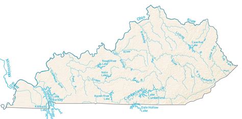 Map of Kentucky - Cities and Roads - GIS Geography