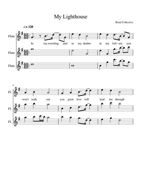 My Lighthouse sheet music for Flute download free in PDF or MIDI