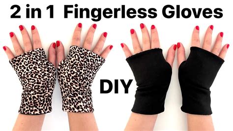 How to make fingerless gloves, Reversible Glove DIY, Glove sewing ...