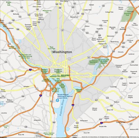 Washington DC Map, District of Columbia - GIS Geography