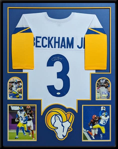 FRAMED LOS ANGELES RAMS ODELL BECKHAM JR AUTOGRAPHED SIGNED JERSEY JSA ...