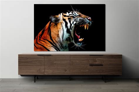 Tiger Canvas, Close up Tiger Canvas Wall Art, Large Canvas Print ...