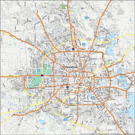 Printable Houston Map