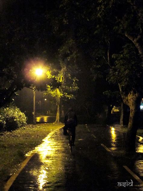 Rain, Lights and a lonely night! | Night rain, Dark street, Rain and ...