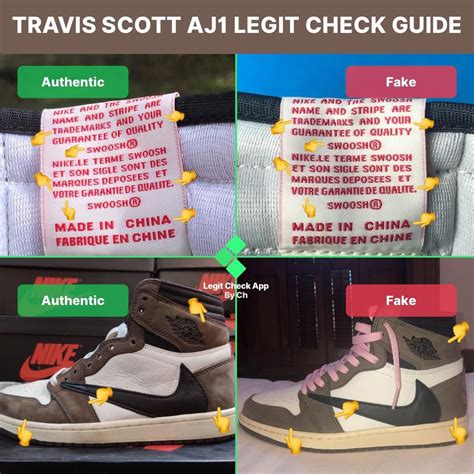 Travis Scott Air Jordan 1 High Fake Vs Real Guide | Travis scott air ...