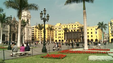 Video Footage Of The Central City Of Lima, Peru Stock Footage Video ...