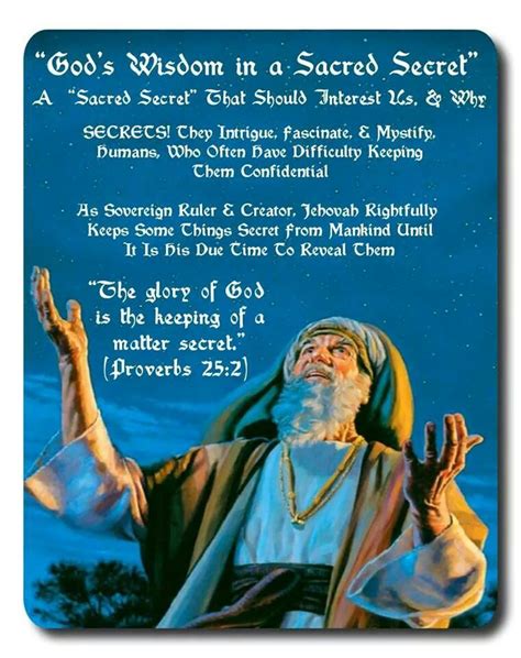 “God’s Wisdom in a Sacred Secret” // A “Sacred Secret” That Should ...