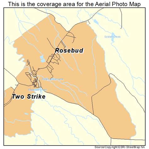 Aerial Photography Map of Rosebud, SD South Dakota