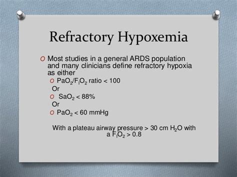 Ards refractory hypoxemia