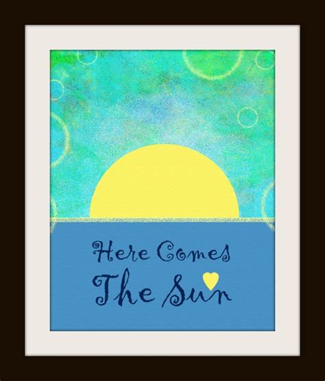 Items similar to Here comes the sun art print on Etsy