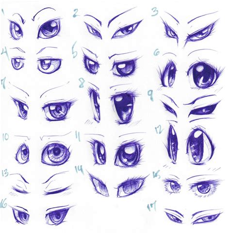 Anime/Cartoon eyes (+tutorials?) by SpadeNightmaren on DeviantArt