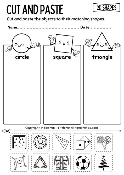 2D and 3D Shapes Sort and Identify Activities Worksheets - Pre-K ...