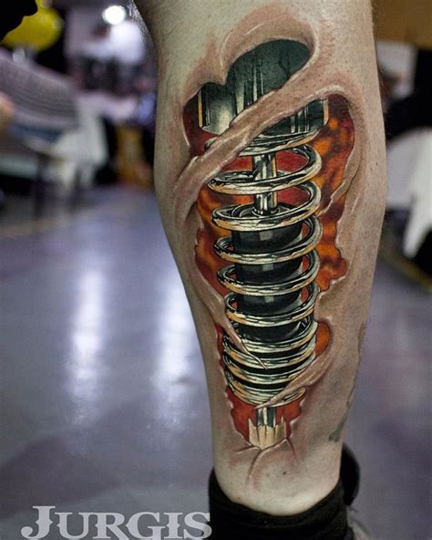 Shock Absorber Biomechanical Tattoo (With images) | Biomechanical ...