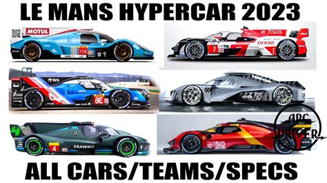 Le Mans Hypercar 2023 - All Teams/Cars/Specs FIA WEC LMH - Ferrari 499p ...