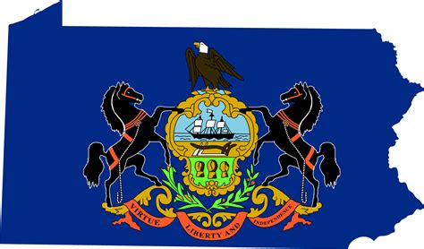 Pennsylvania Flag Map • Mapsof.net