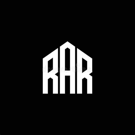 RAR Letter Logo Design on BLACK Background. RAR Creative Initials ...