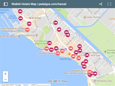 hawaii waikiki beach hotels map - Cristopher Minter