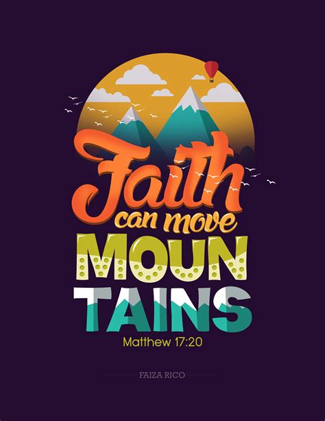 Faith can move mountains #faith #typography #bibleverse #verse #poster ...