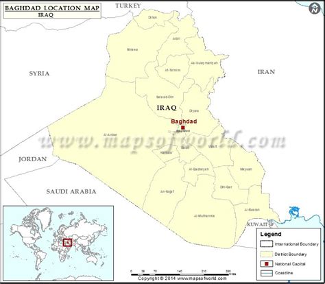 Where is Baghdad | Location of Baghdad in Iraq Map