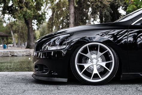 Darth Vader Approves: Tuned Black Nissan Maxima on Custom Wheels ...