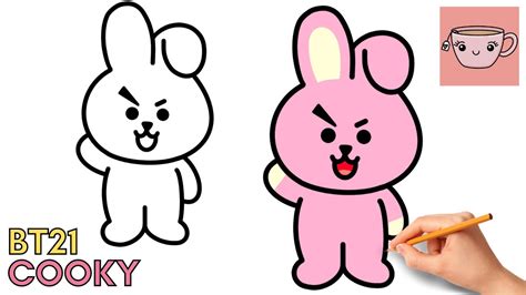 10 Bts Dibujos Bt21 Drawing Cooky - IMAGESEE