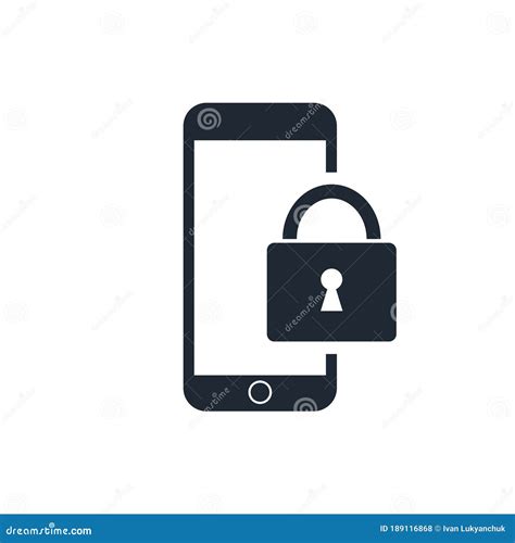 Locked phone icon stock vector. Illustration of touch - 189116868