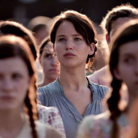 Katniss at the reaping | Hunger games movies, Hunger games names ...