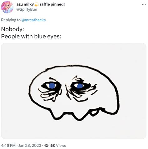 Nobody: People with blue eyes: | People With Blue Eyes | Know Your Meme