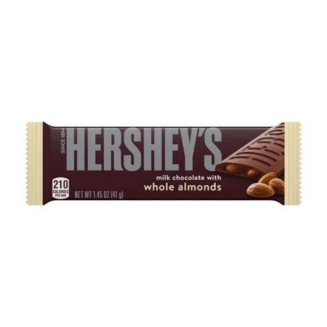 HERSHEY'S Milk Chocolate with Almonds Candy Bar, 1.45 oz