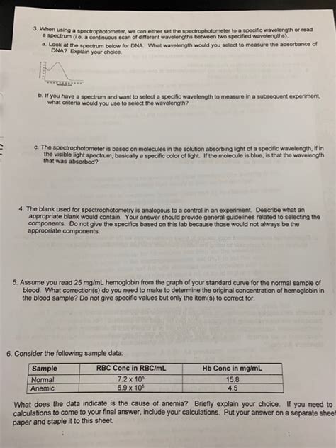 3. When using a spectrophotometer, we can either set | Chegg.com