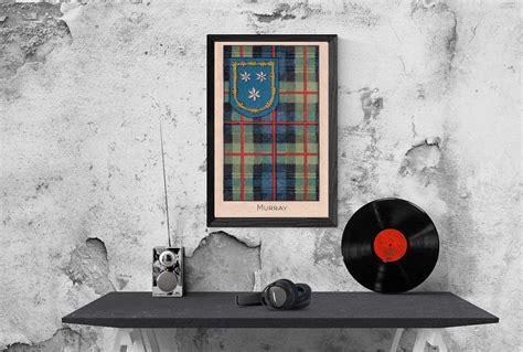 Murray Clan Tartan and Coat of Arms Vintage Poster - Etsy