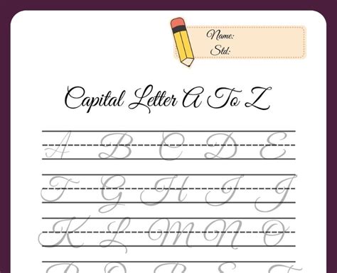 Free Printable Cursive Practice Sheets (PDF Downloads) - Freebie ...