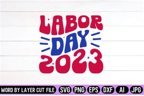 Labor Day 2023 Retro Design Graphic by SVG Artfibers · Creative Fabrica