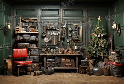 Kate Christmas Santa Workshop Backdrop for Photography