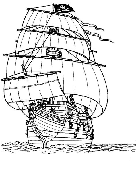 Pirate ship coloring pages to download and print for free