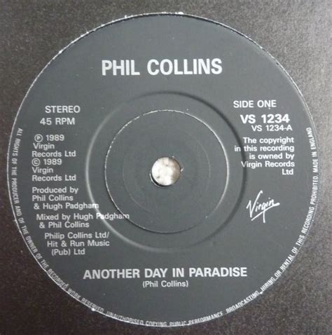 Phil Collins Another Day In Paradise 7 Inch | Buy from Vinylnet