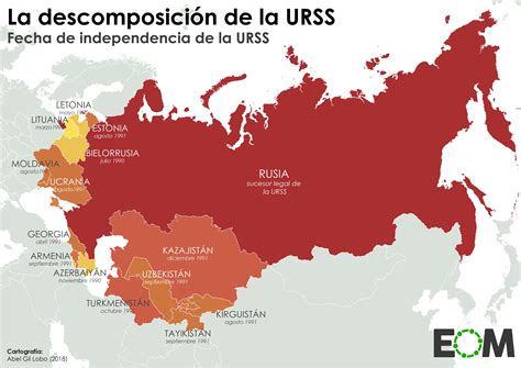 La descomposición de la URSS - Mapas de El Orden Mundial - EOM