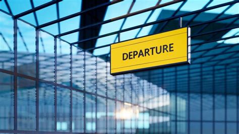 Premium Photo | 3D Rendering Of Departure Airport Terminal Sign Board ...