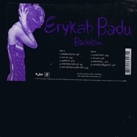 Erykah Badu Baduizm vinyl LP in black sleeve + sticker For Sale Online ...