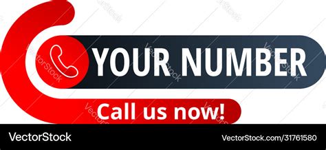 Call us now button - template for contact phone Vector Image