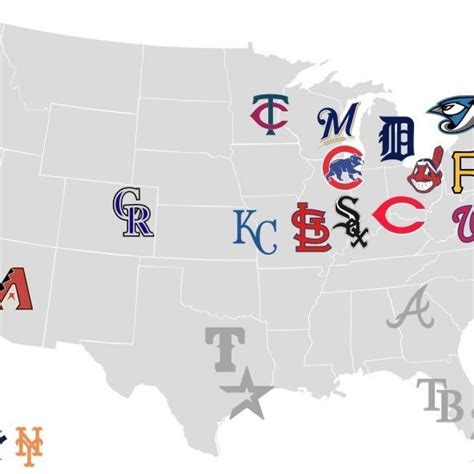 Printable Map Of Mlb Stadiums