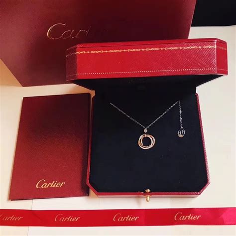 หุ้น】พร้อมส่ง Cartierของแท้100%สร้อยคอแหวนสามทองสามห่วง ส | Shopee Thailand