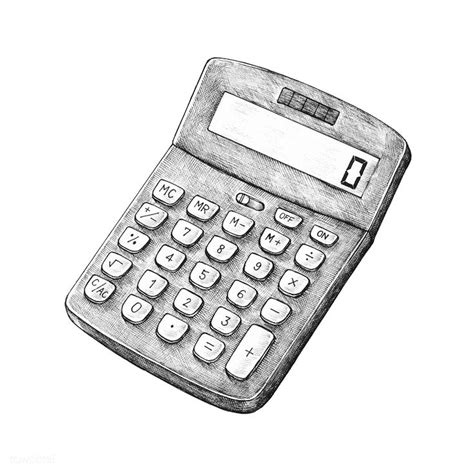 Hand-drawn digital calculator illustration | free image by rawpixel.com ...